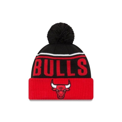 Chicago Bulls Gorra | New Era NBA Jumbo Cheer Knit Beanie Mexico - Negros